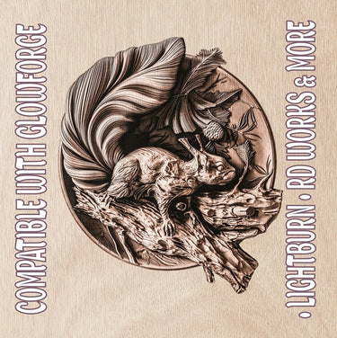 SQUIRREL 3d illusion & laser-ready file 3DWave.us